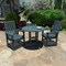 Highwood Usa Lehigh 3pc Round Outdoor Patio Furniture Dining Set AD-DNL36-NBE - alternate 3